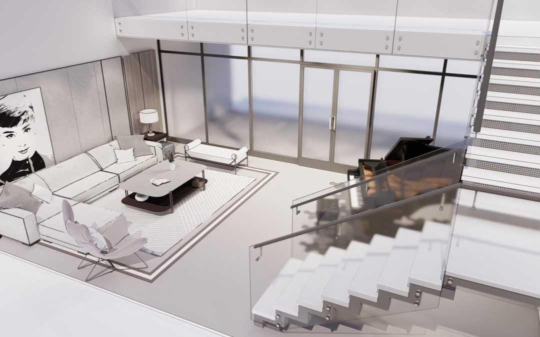 3D Visualisierung & Rendering Wohnzimmer