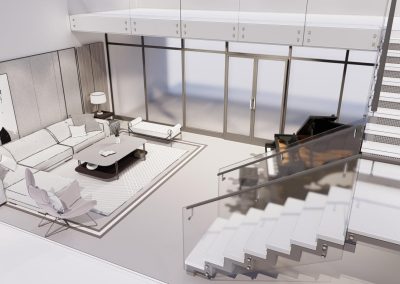 3D Visualisierung & Rendering Wohnzimmer